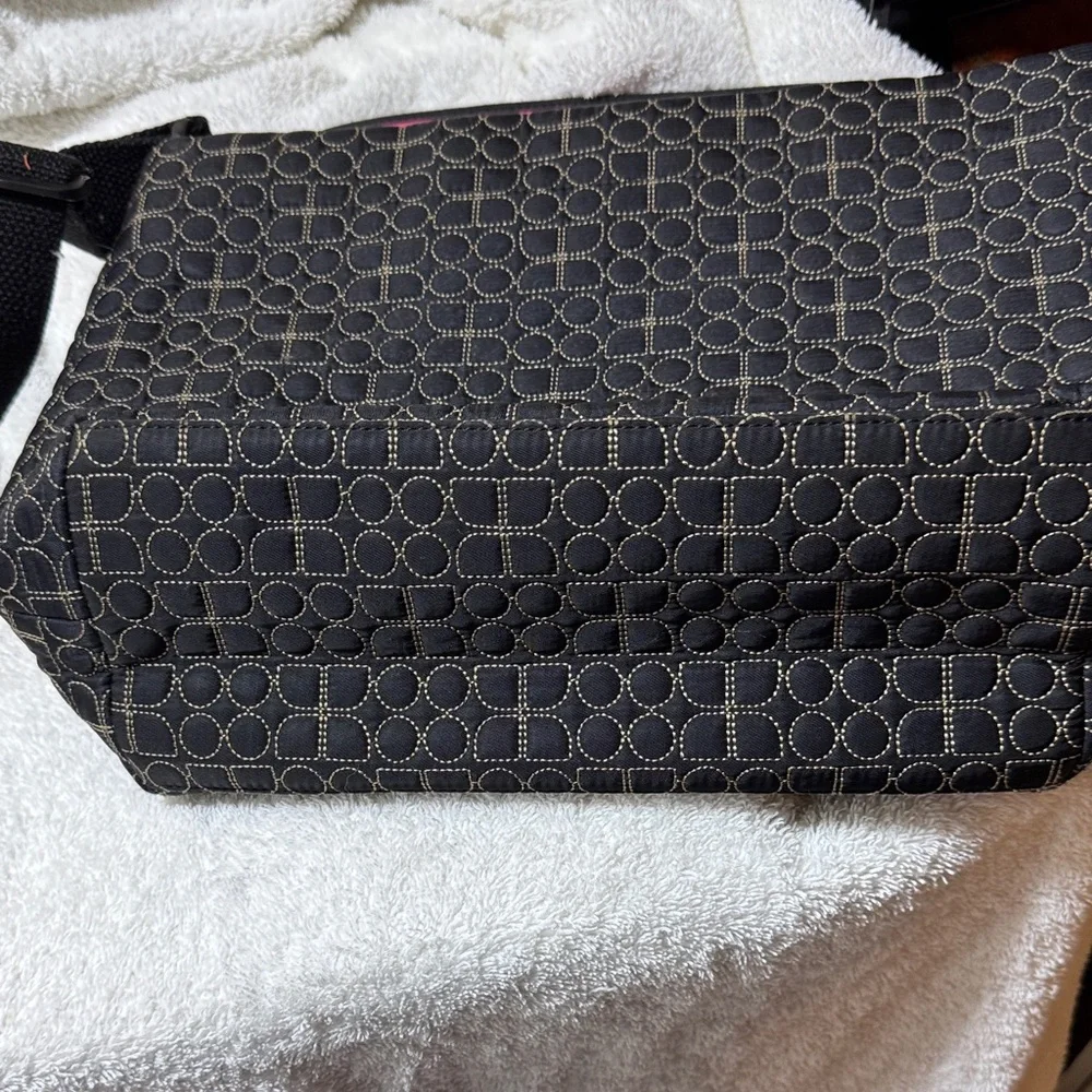 Kate Spade Black Geometric woman’s/Men's Messenger Bag - Picture 9 of 11